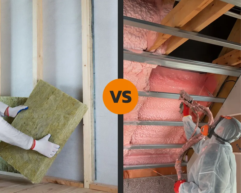 Mineralwolle vs. Spritzschaum: 5 Gründe, warum Spritzdämmung die bessere Investition ist